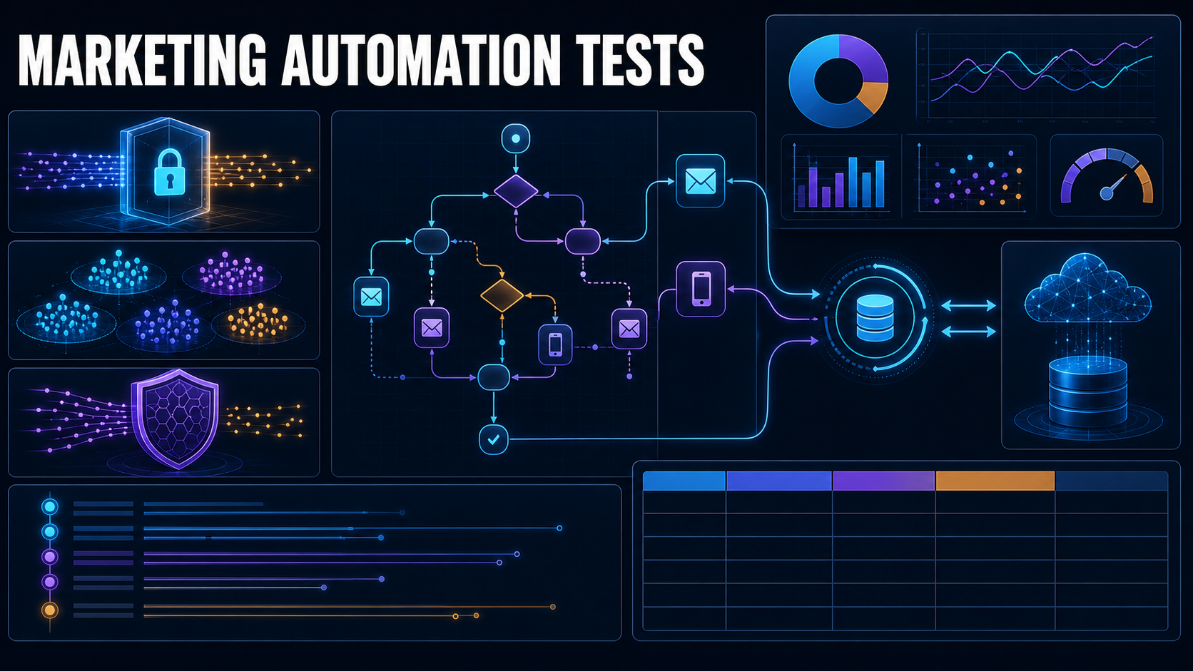 Marketing automation software evaluation with consent, segments, journeys, delivery, CRM synchronization, experiments, security, and scorecard